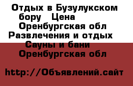 Отдых в Бузулукском бору › Цена ­ 1 000 - Оренбургская обл. Развлечения и отдых » Сауны и бани   . Оренбургская обл.